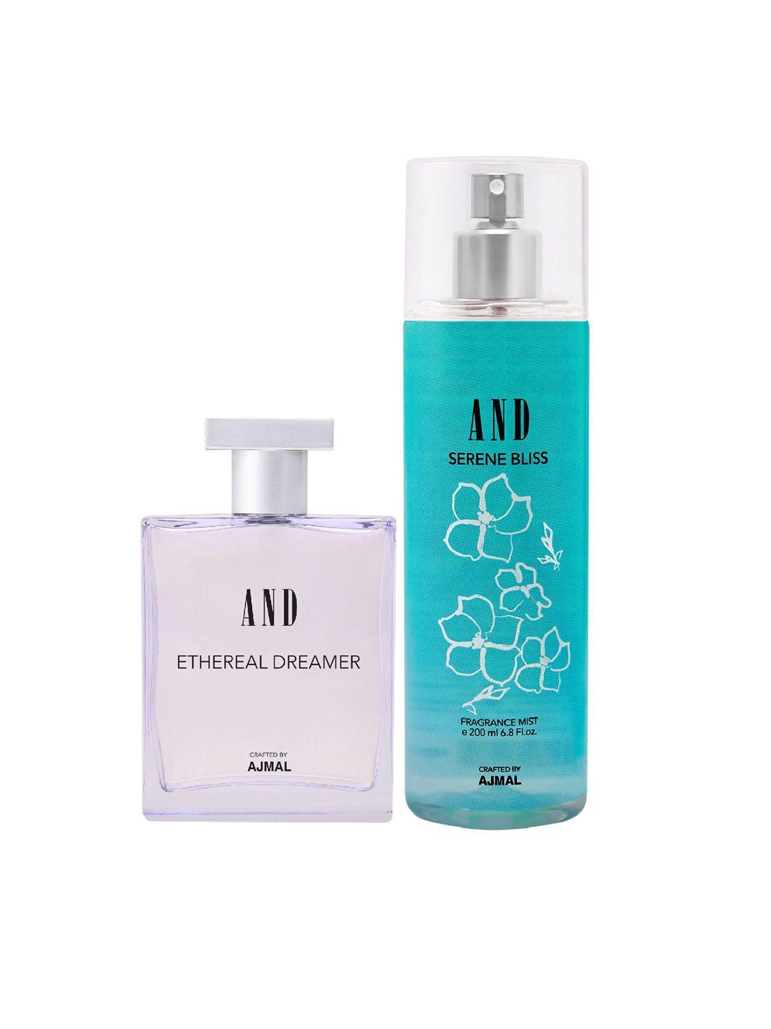 and women pack of 2 ethereal dreamer edp & serene bliss fragrance mist crafted by ajmal