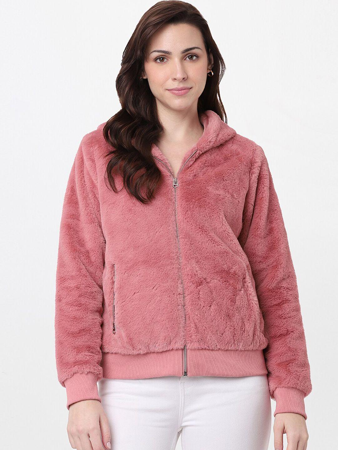 and women pink bomber jacket