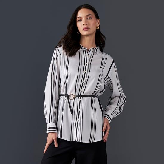 and women striped shirt