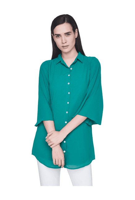 and earth green regular fit tunic