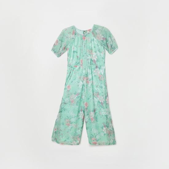 and girls floral print jumpsuit