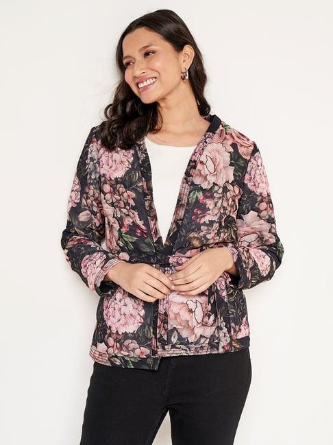 and multicolor floral print jacket
