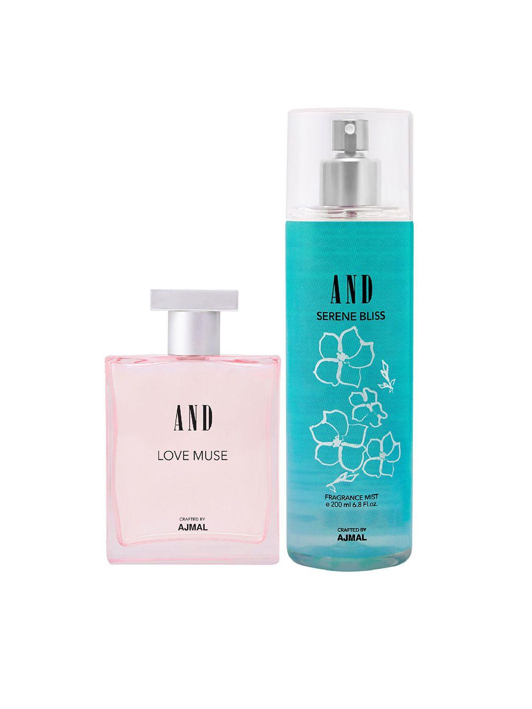 and pack of 2 love muse eau de parfum & serene bliss fragrance mist