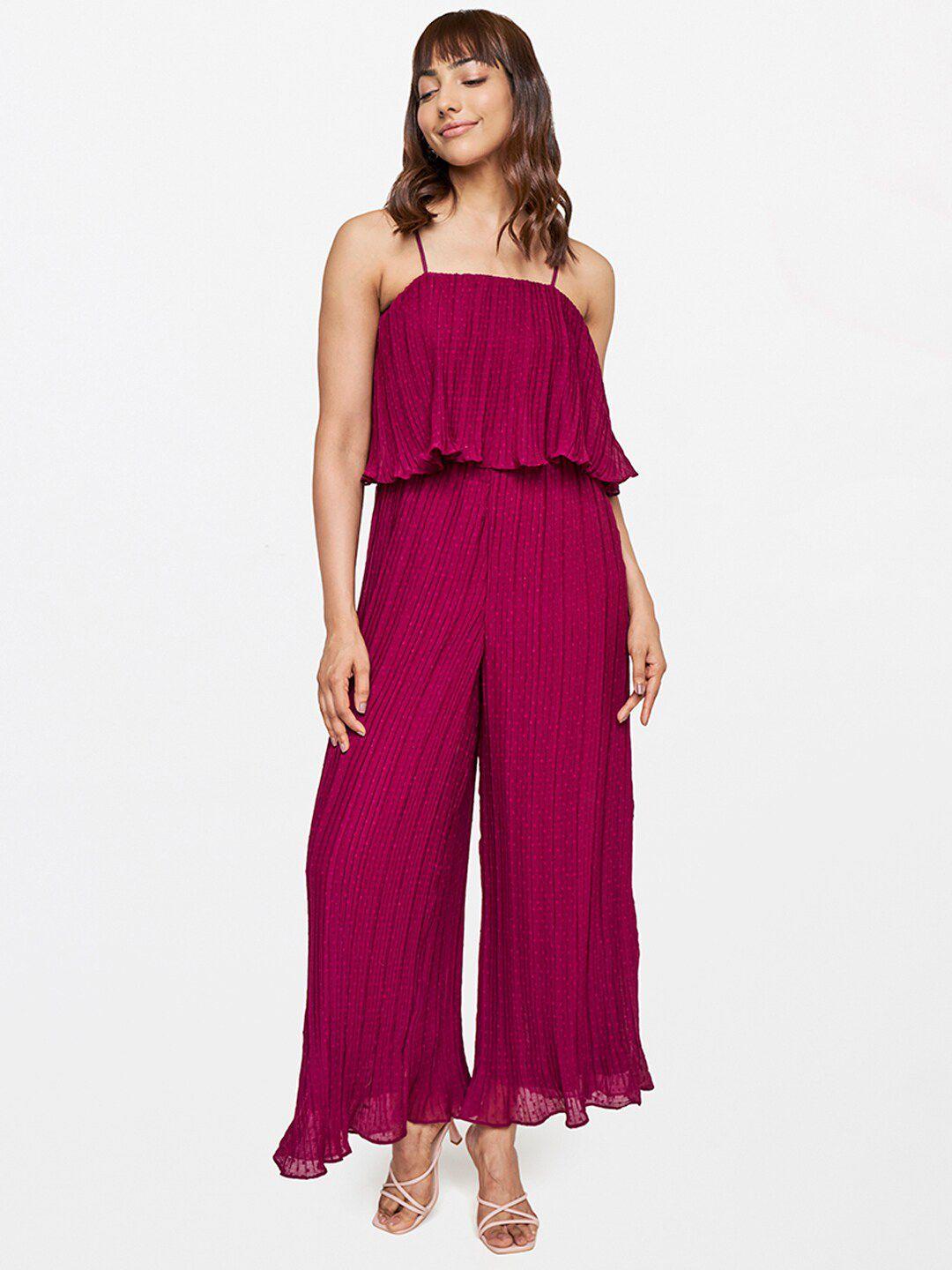 and red basic jumpsuit