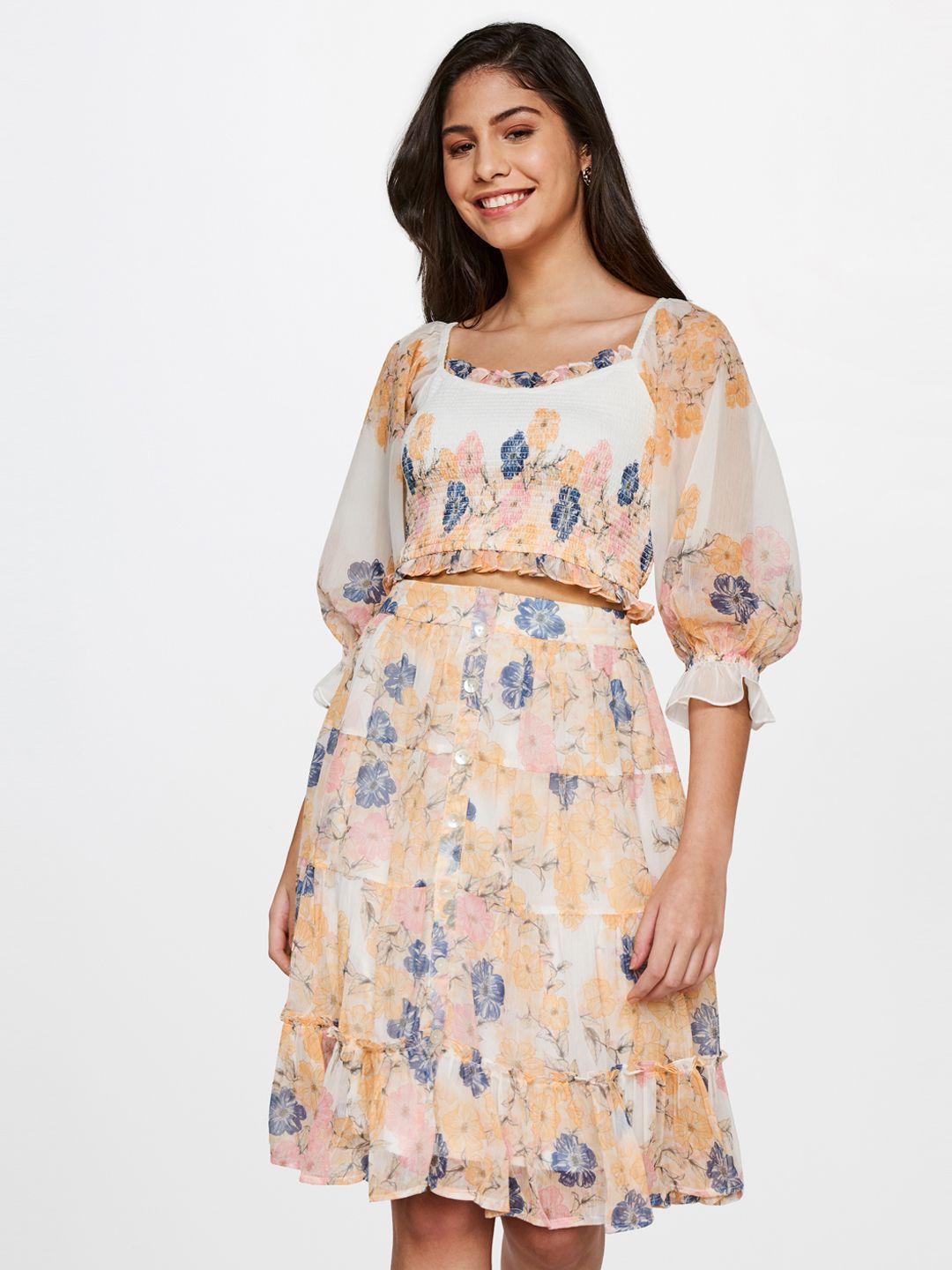 and women floral print co-ords