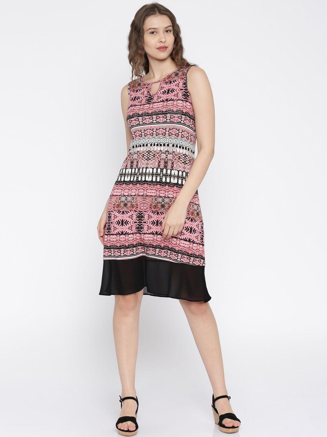 and women multicolour printed a-line dress