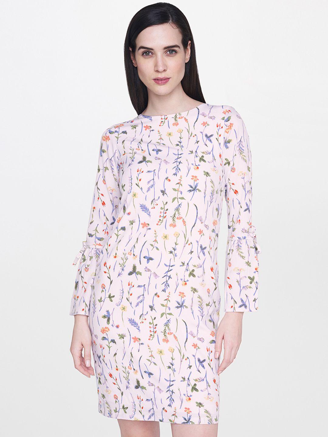 and women multicoloured printed sheath dress