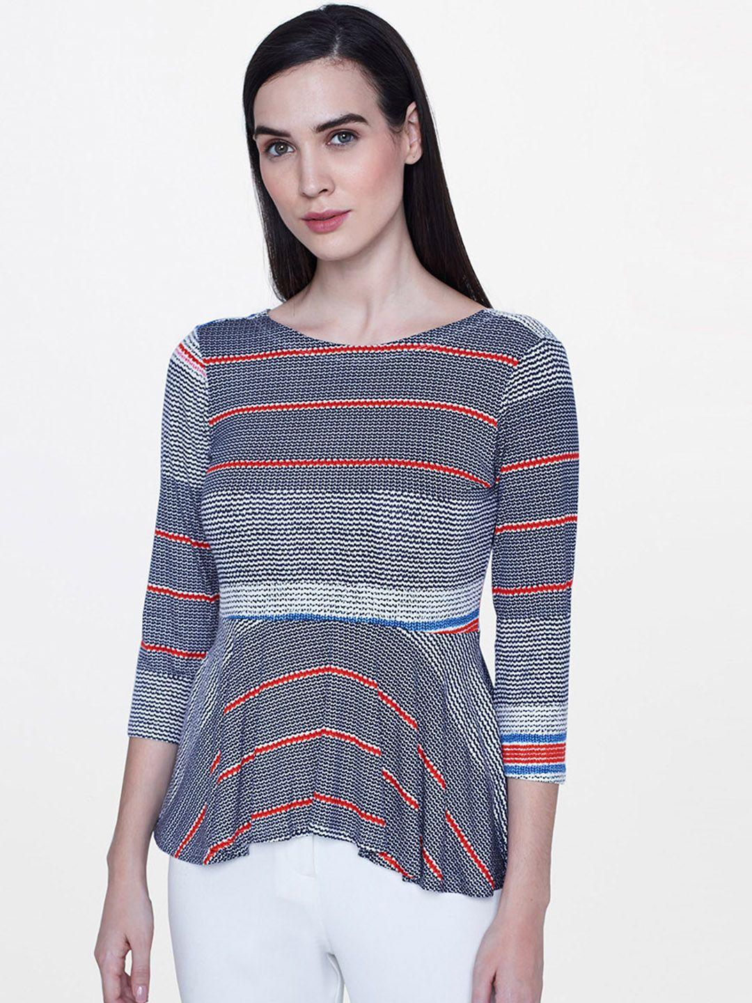 and women multicoloured striped top