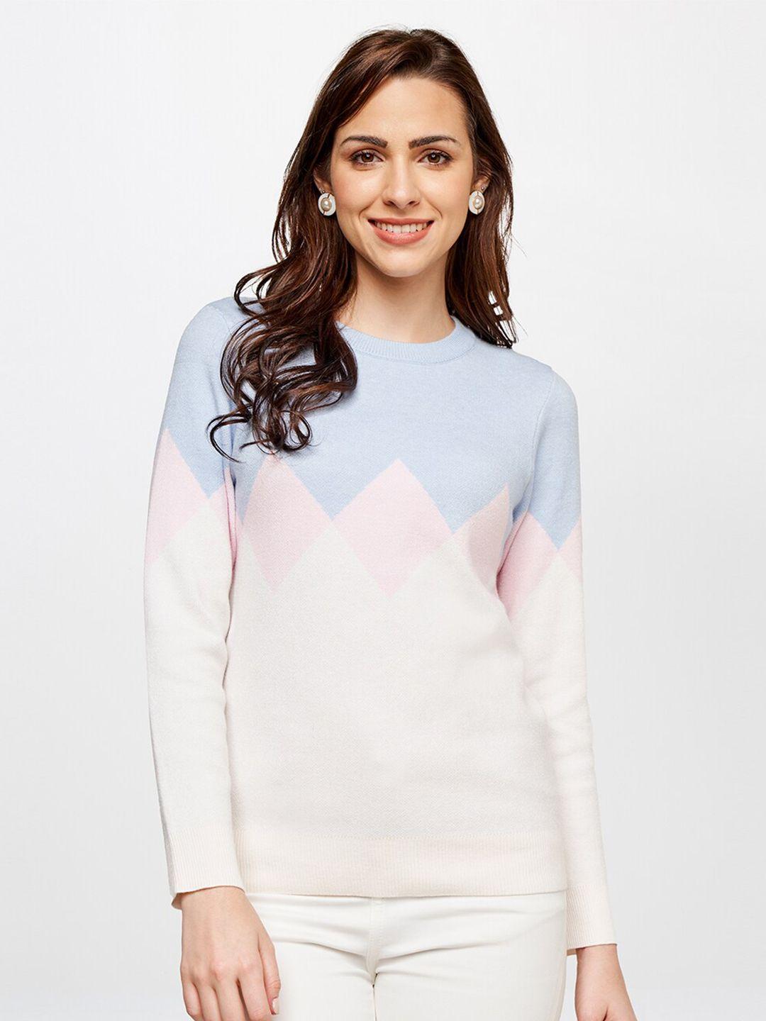 and women off white printed sweatshirt