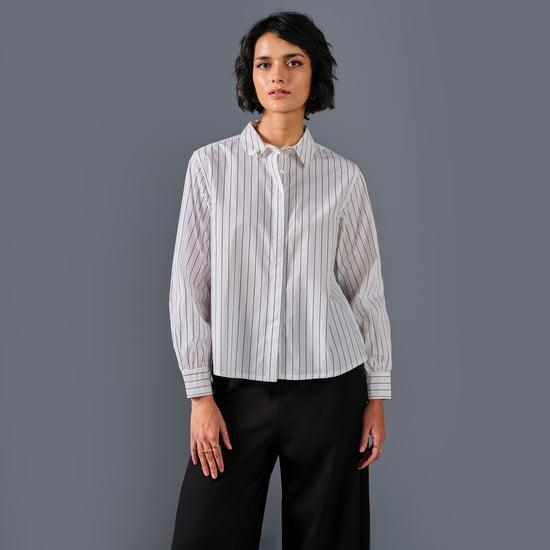 and women striped casual shirt