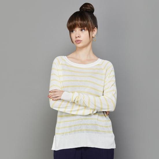 and women striped sweater top
