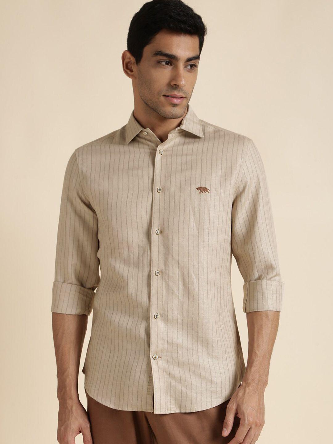 andamen vertical striped premium regular fit cotton casual shirt