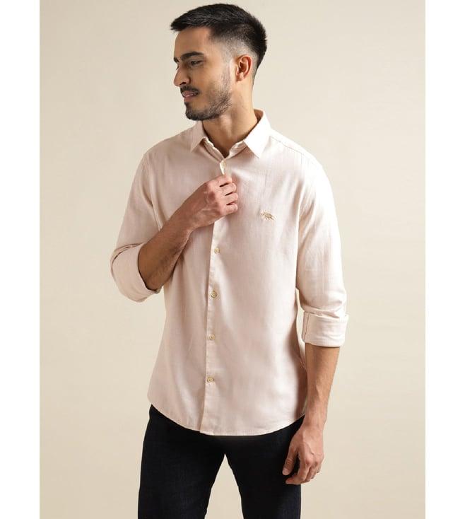 andamen beige regular fit shirt