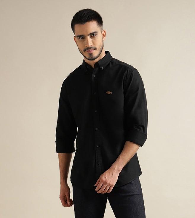 andamen black slim fit shirt