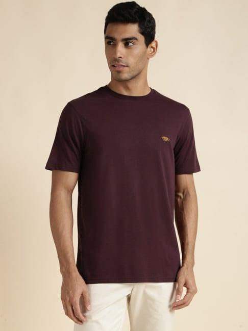 andamen burgundy regular fit t-shirt