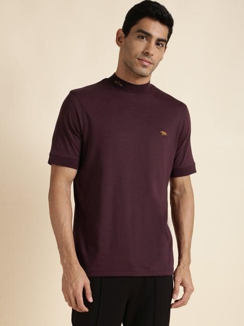 andamen burgundy regular fit t-shirt