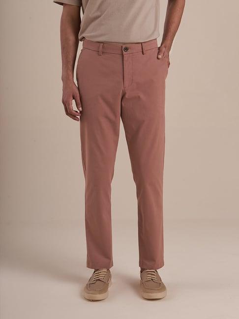 andamen dusty pink regular fit chinos