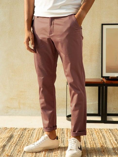 andamen dusty pink regular fit chinos