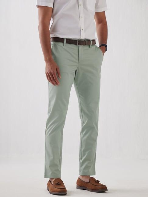 andamen green regular fit chinos