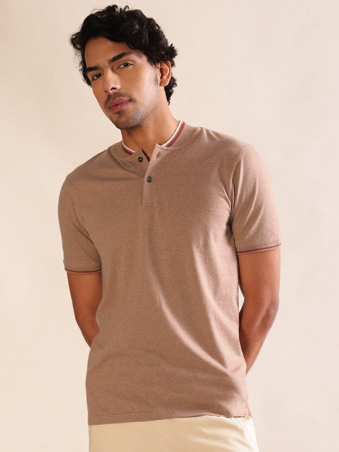 andamen henley neck cotton t-shirt