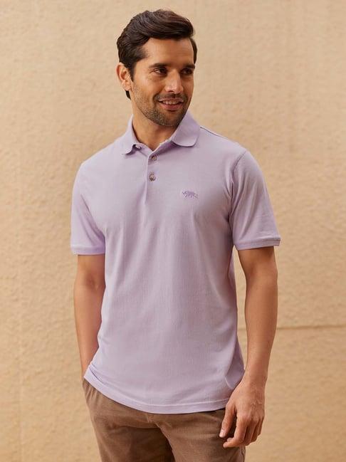 andamen lavender regular fit polo t-shirt