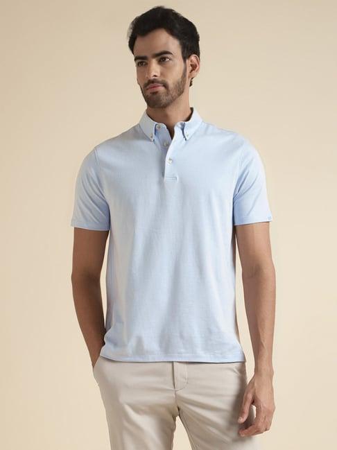 andamen light blue regular fit polo t-shirt