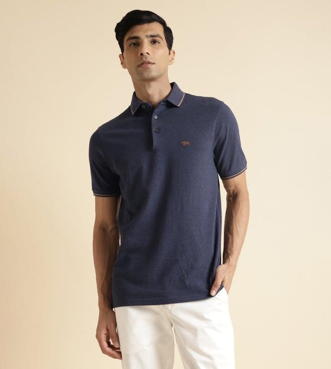 andamen navy men'scontrast tipping polo - regular fit