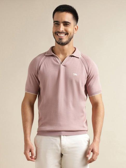 andamen pink regular fit polo t-shirt