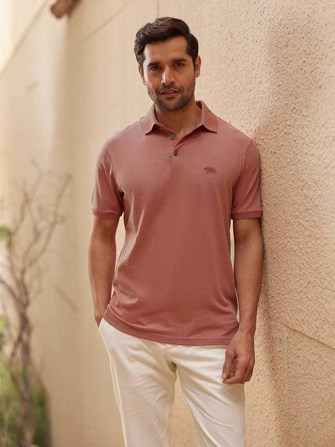 andamen pink regular fit polo t-shirt