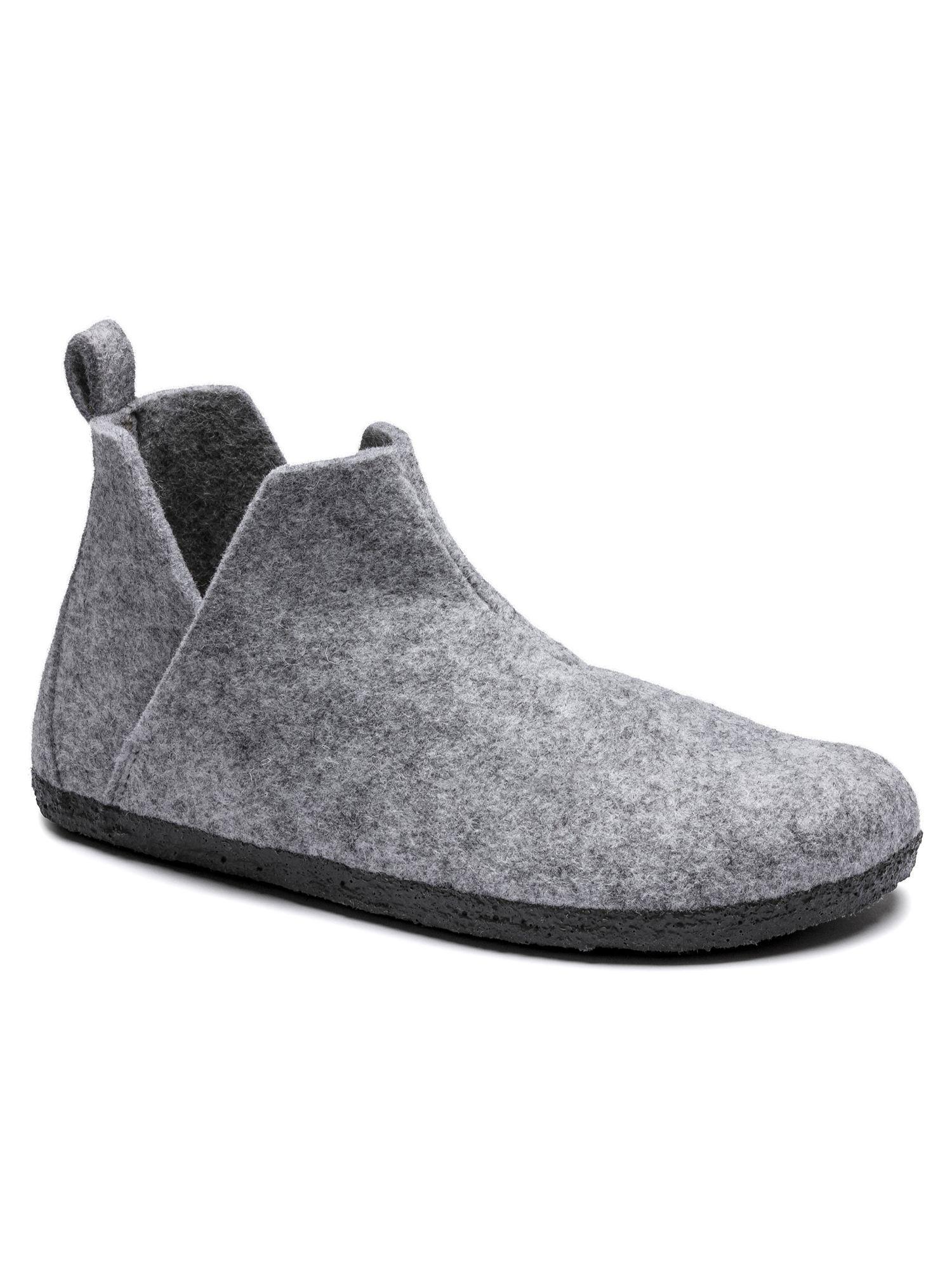 andermatt wool felt gray flat boots