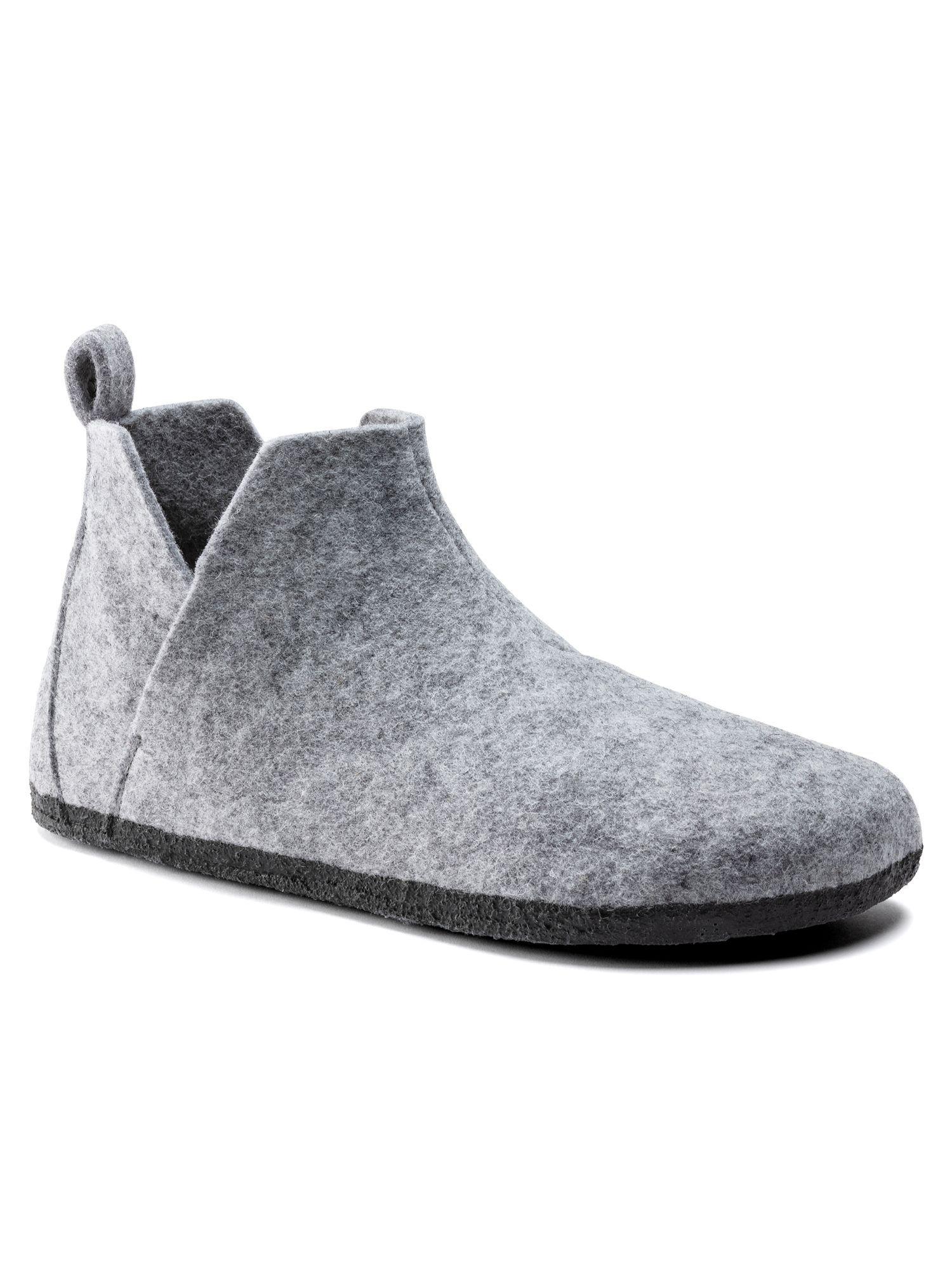 andermatt wool felt gray flat boots