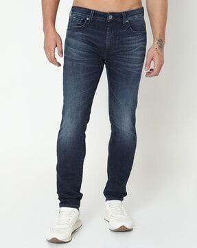 anders mid-wash slim fit denim