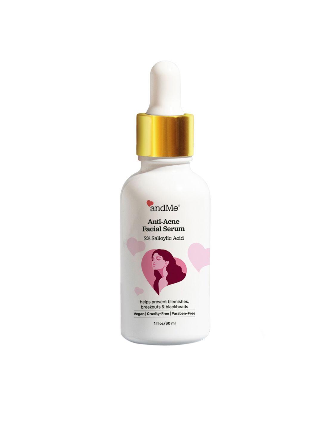 andme 2% salicylic acid anti-acne facial serum to prevent blemishes & breakouts - 30 ml
