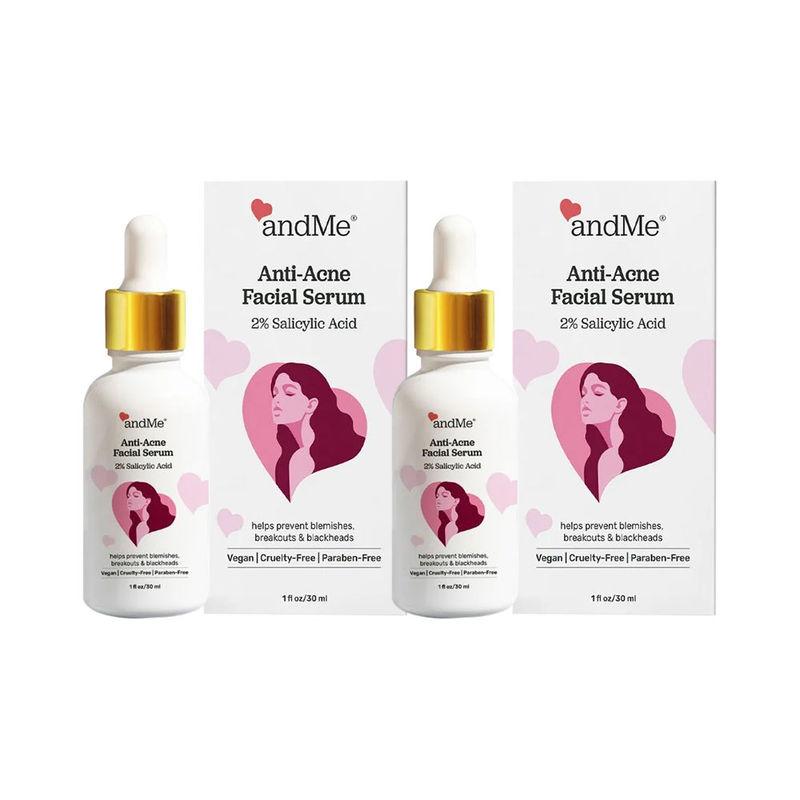 andme anti-acne facial serum 2% salicylic acid facial serum - pack of 2