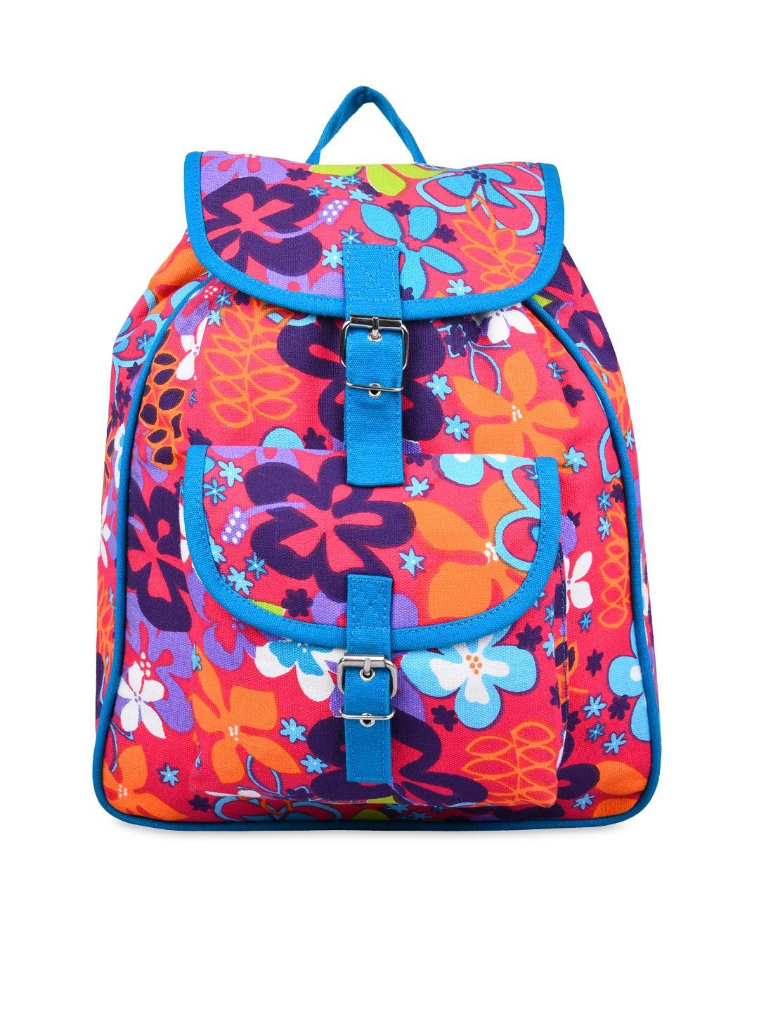 anekaant women multicoloured floral print backpack