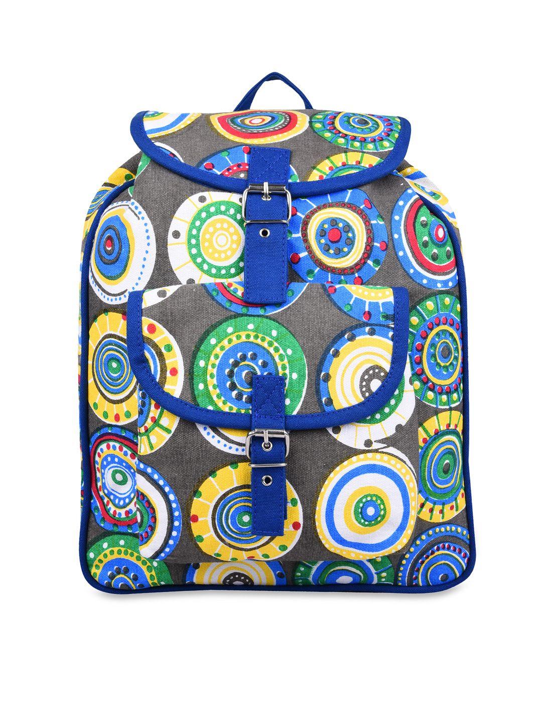anekaant women multicoloured graphic print backpack