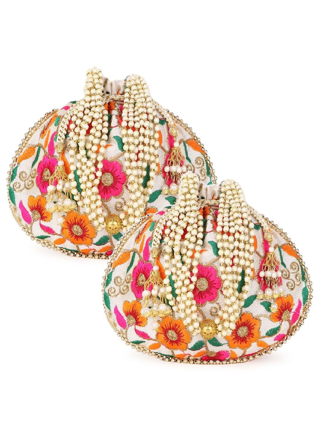 anekaant embroidered embroidered potli clutch