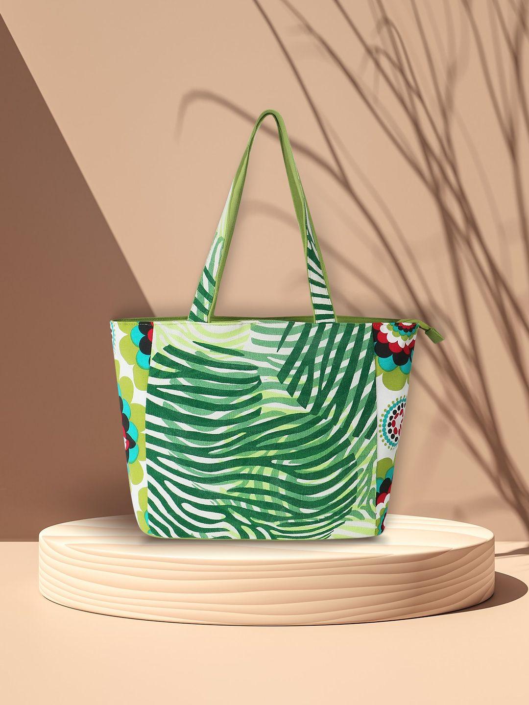 anekaant printed structured tote bag