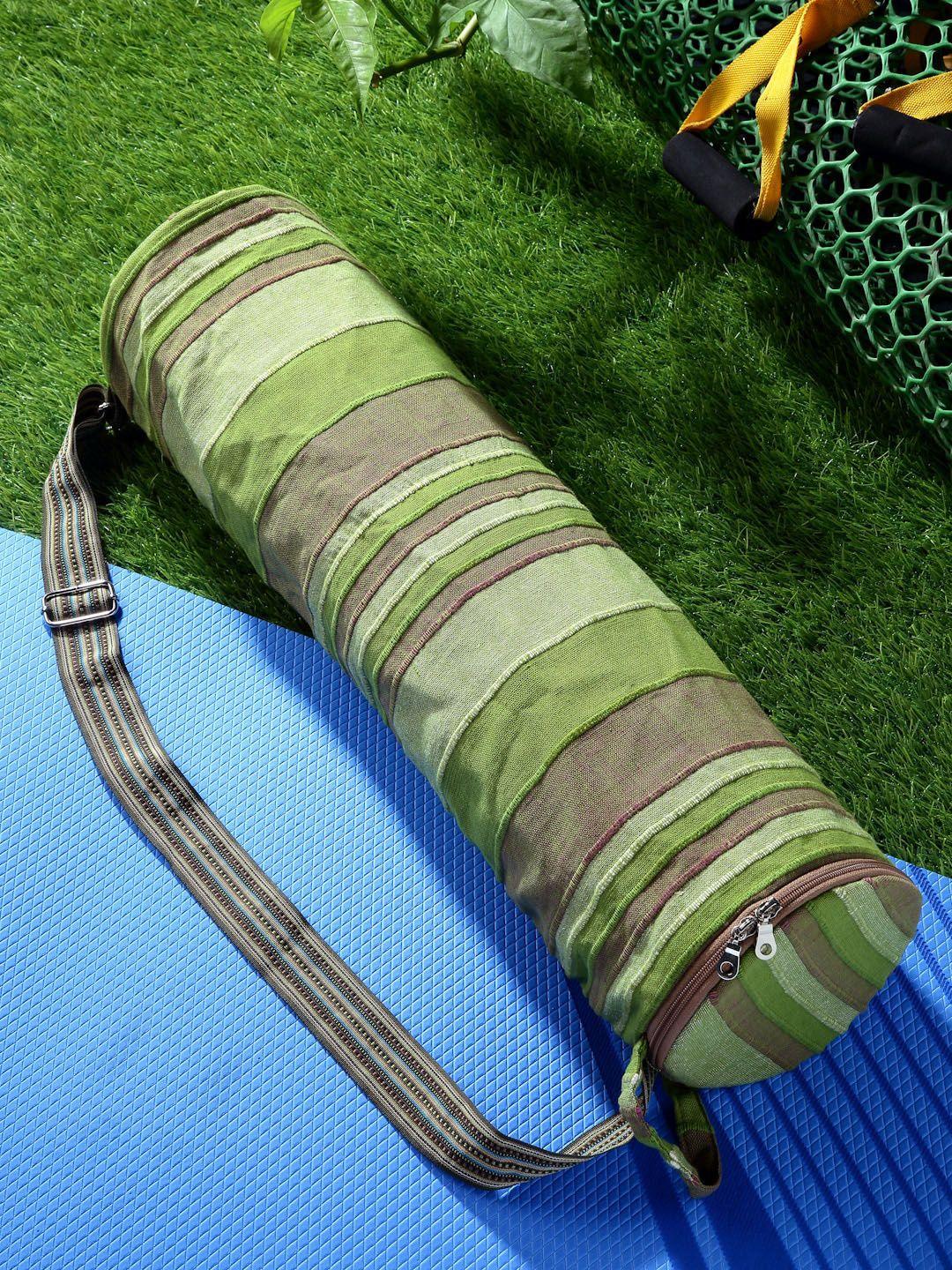 anekaant striped eco friendly canvas duffel bag