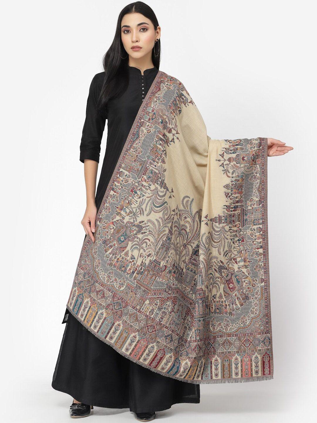 anekaant tribal women double beam kaani ethnic motif woven design shawl
