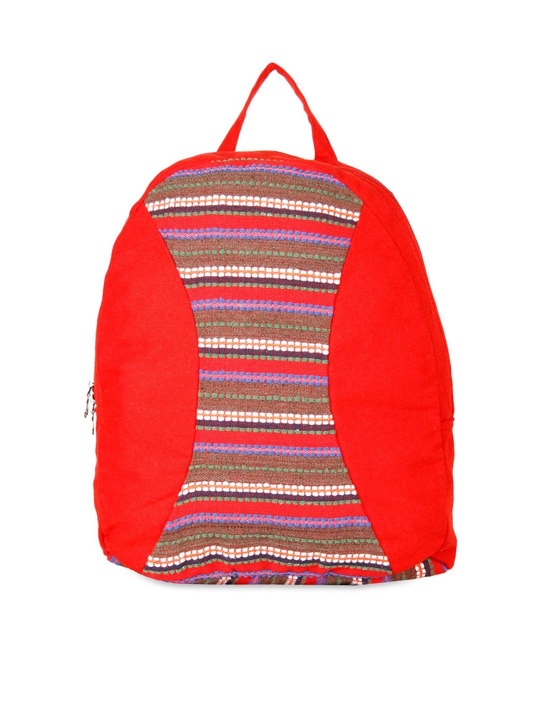 anekaant women red backpack