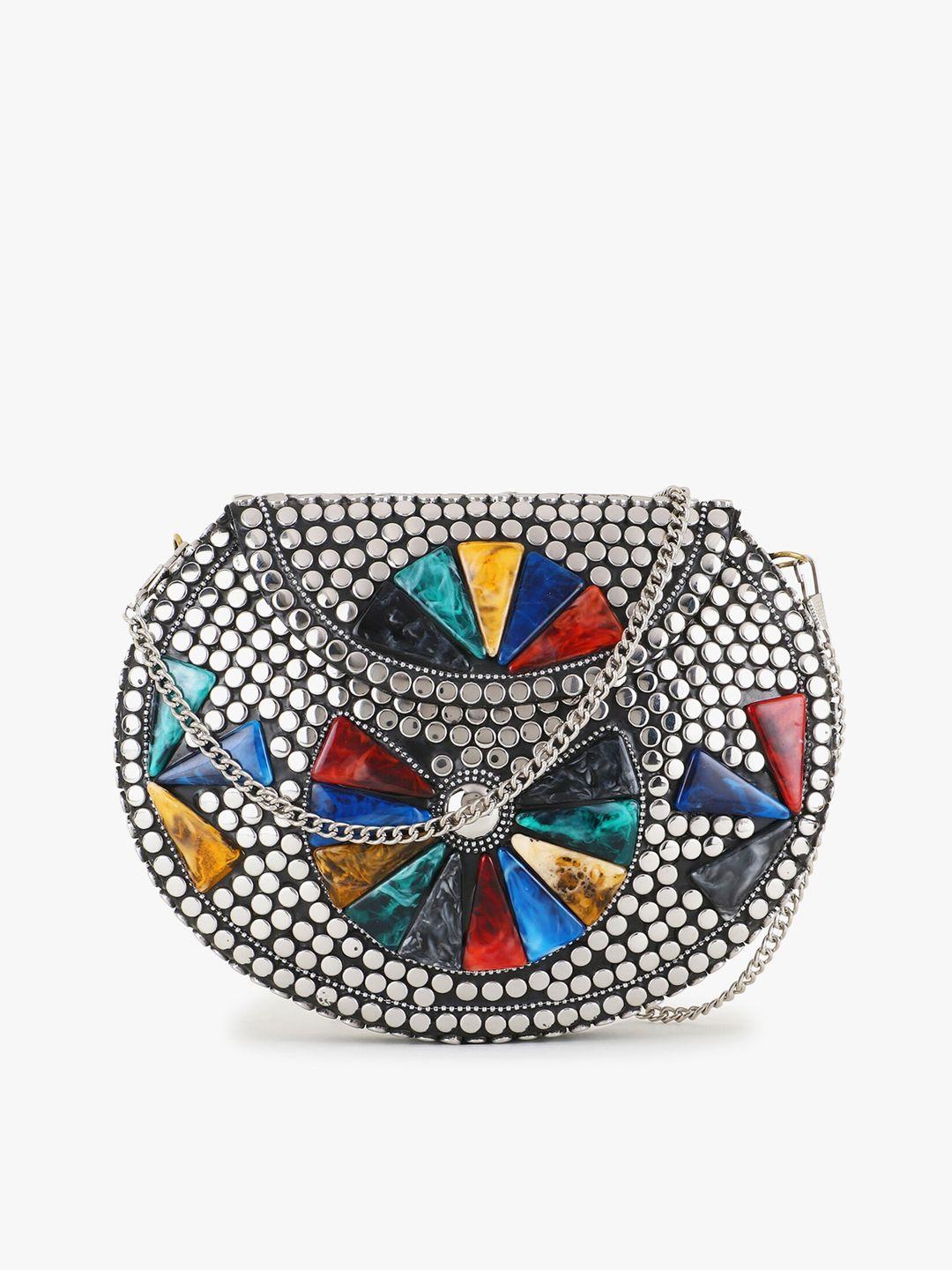 anekaant women silver clutches