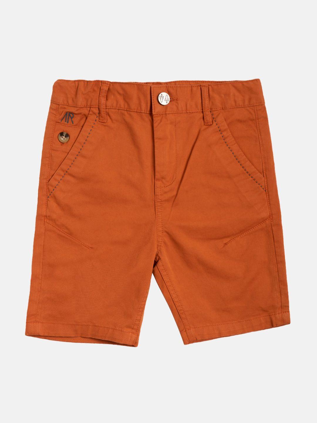 angel & rocket boys rust orange solid shorts