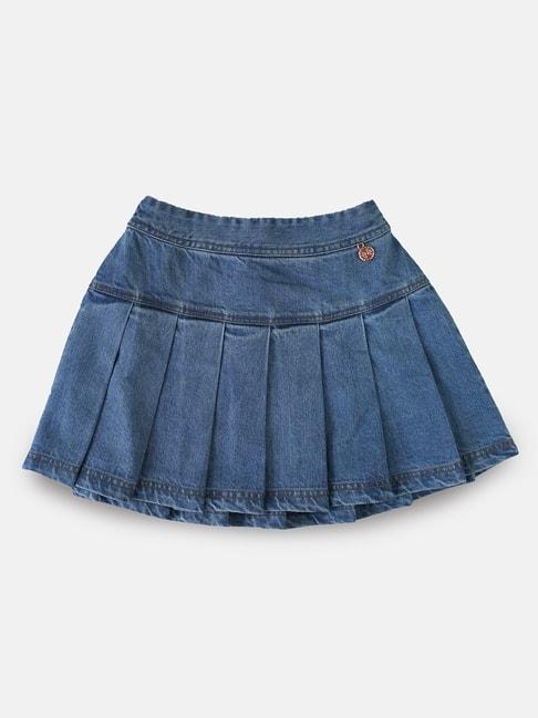 angel-&-rocket-kids-blue-cotton-regular-fit-skirt