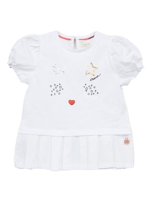 angel & rocket kids white embellished top