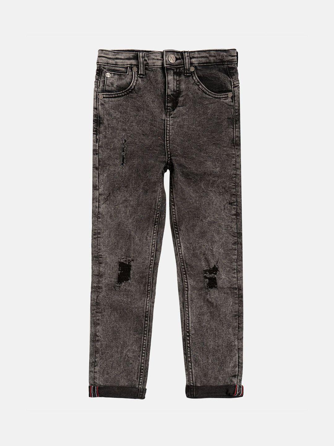angel & rocket boys charcoal smart mildly distressed heavy fade stretchable jeans