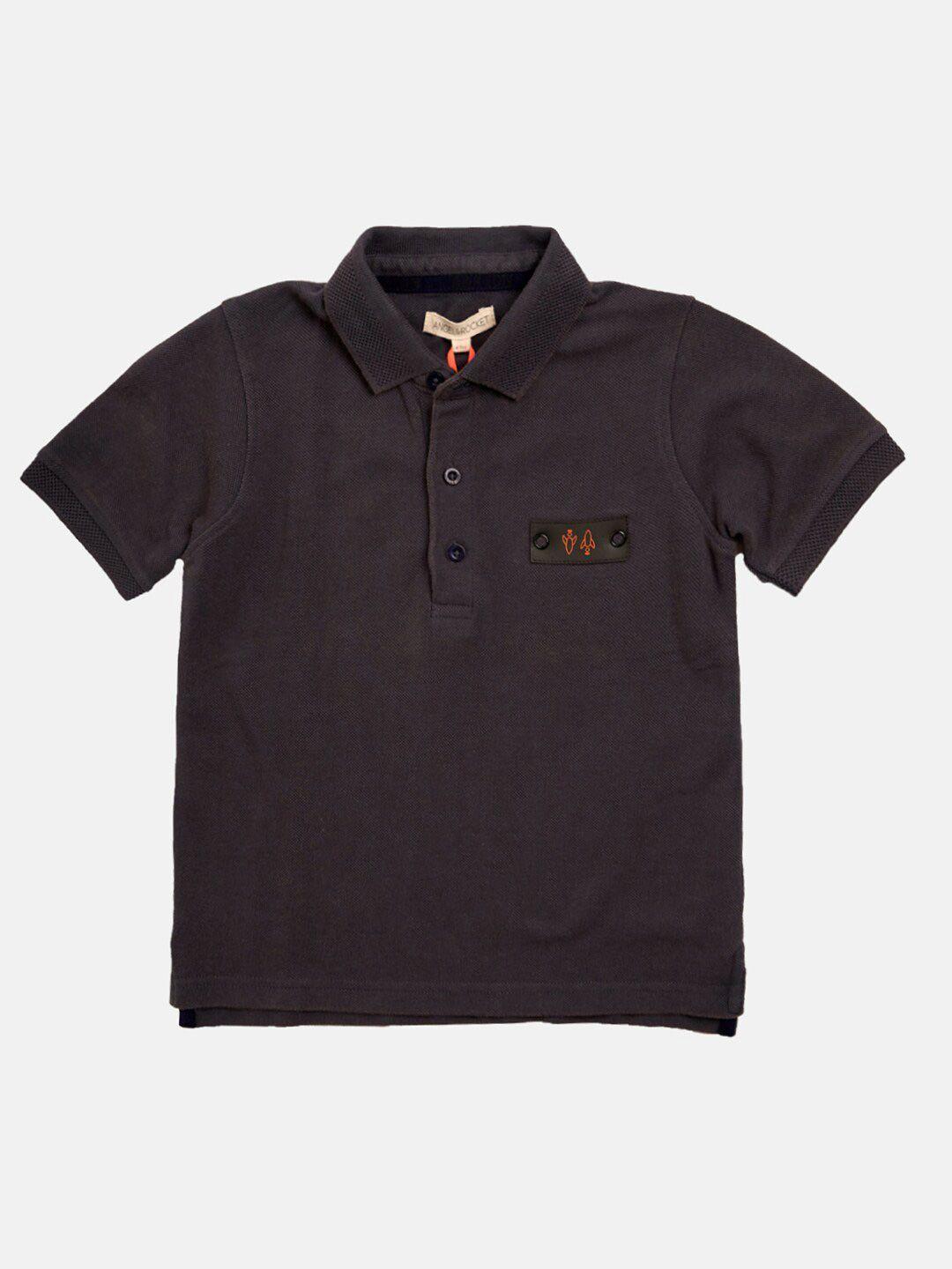 angel & rocket boys polo collar t-shirt