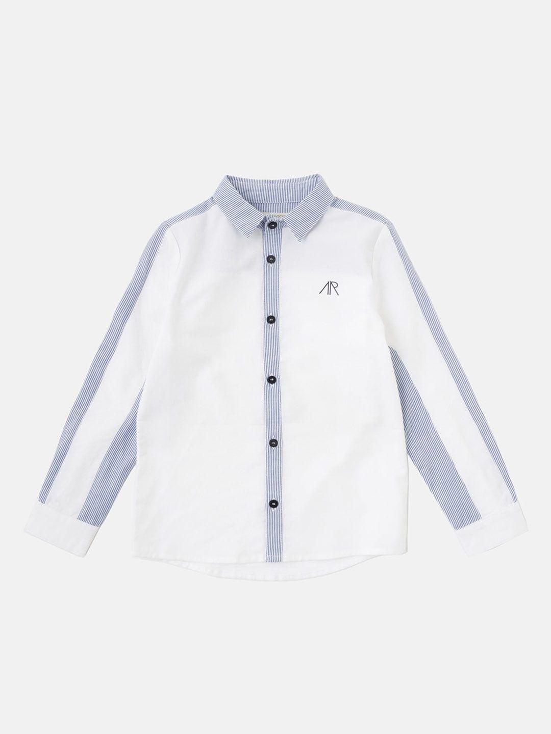 angel & rocket boys white classic casual shirt