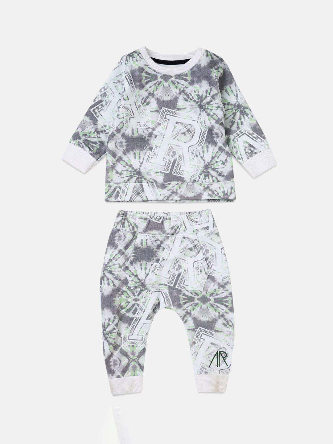 angel & rocket infant boys printed t-shirt with joggers