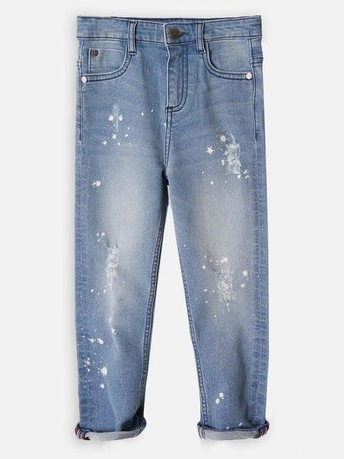 angel & rocket kids blue distressed jeans